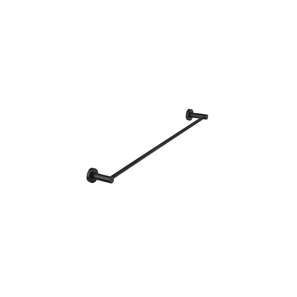 Round - Matte Black 600mm Single Towel Rail