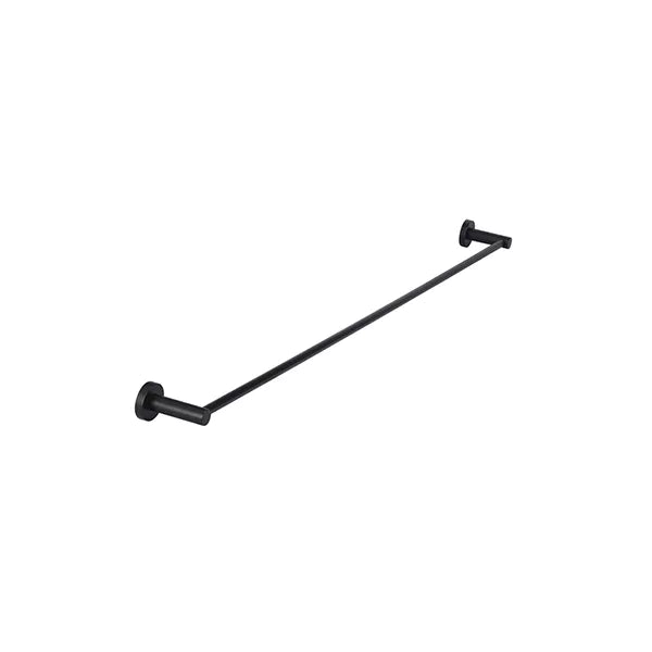 Round - Matte Black 900mm Single Towel Rail