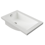 Mini Rectangle Undermount Basin 430mm Gloss White