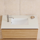 Mini Rectangle Undermount Basin 430mm Gloss White