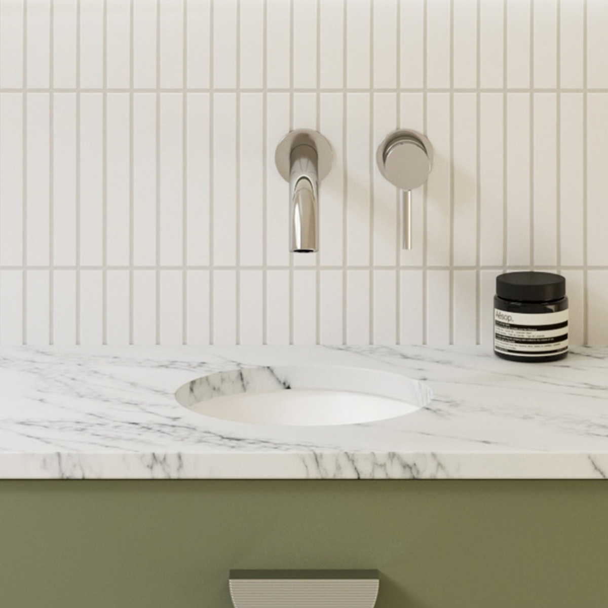 Mini Round Undermount Basin 260mm Gloss White