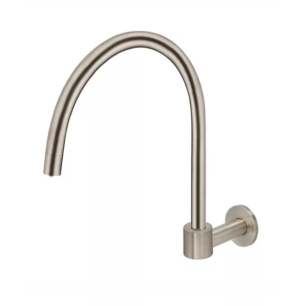 Round - Champagne High-Rise Swivel Wall Spout