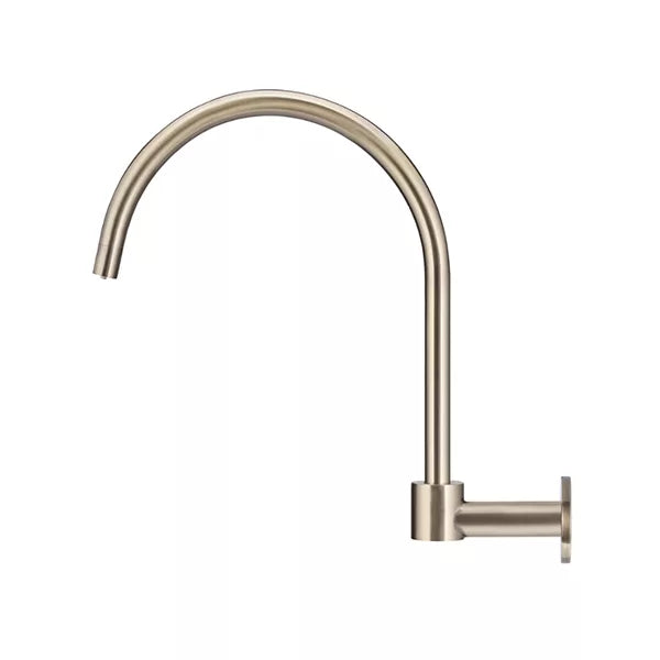Round - Champagne High-Rise Swivel Wall Spout