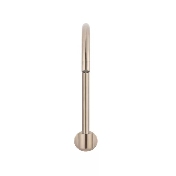 Round - Champagne High-Rise Swivel Wall Spout