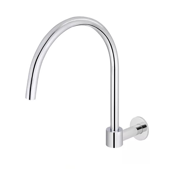 Round - Polished Chrome High-Rise Swivel Wall Spout