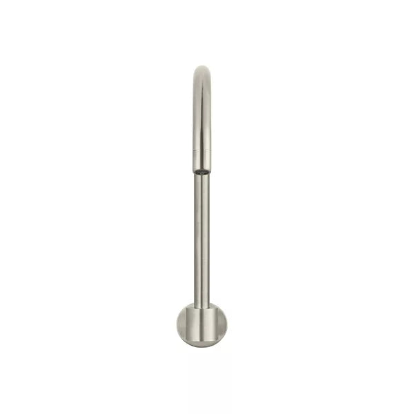 Round - Brushed Nickel High-Rise Swivel Wall Spout