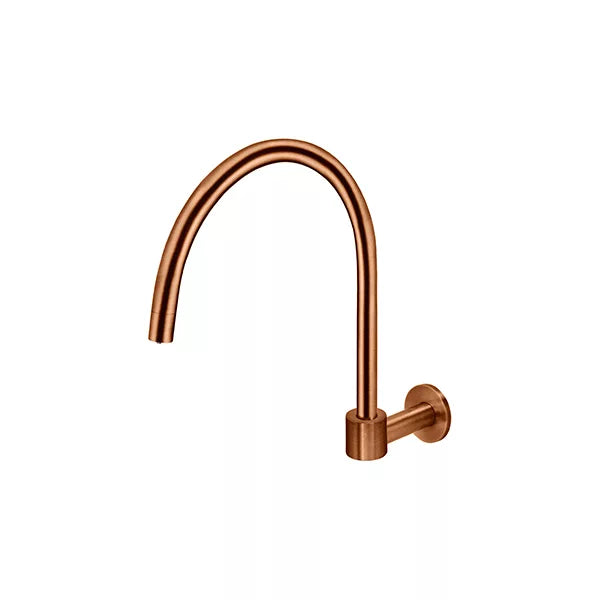 Round - Lustre Bronze High-Rise Swivel Wall Spout