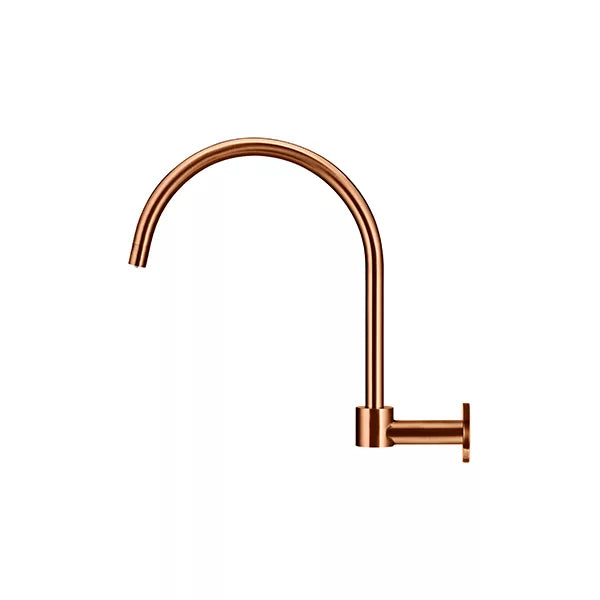 Round - Lustre Bronze High-Rise Swivel Wall Spout