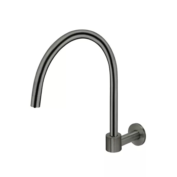 Round - Shadow Gunmetal High-Rise Swivel Wall Spout