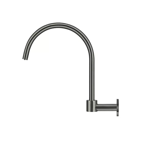 Round - Shadow Gunmetal High-Rise Swivel Wall Spout