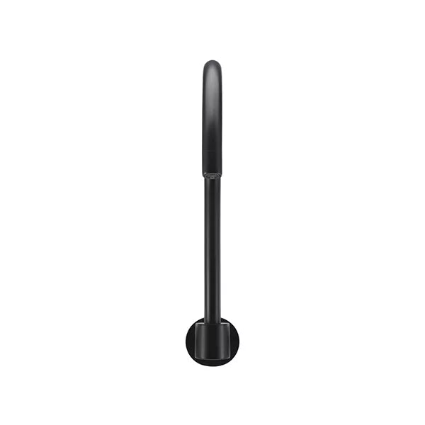 Round - Matte Black High-Rise Swivel Wall Spout