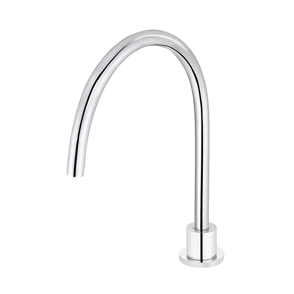 Round - Polished Chrome High-Rise Swivel Hob Spout