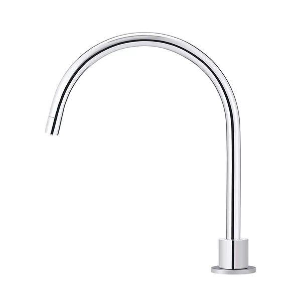 Round - Polished Chrome High-Rise Swivel Hob Spout