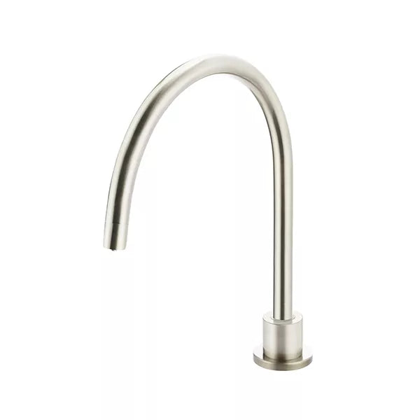 Round - Brushed Nickel High-Rise Swivel Hob Spout