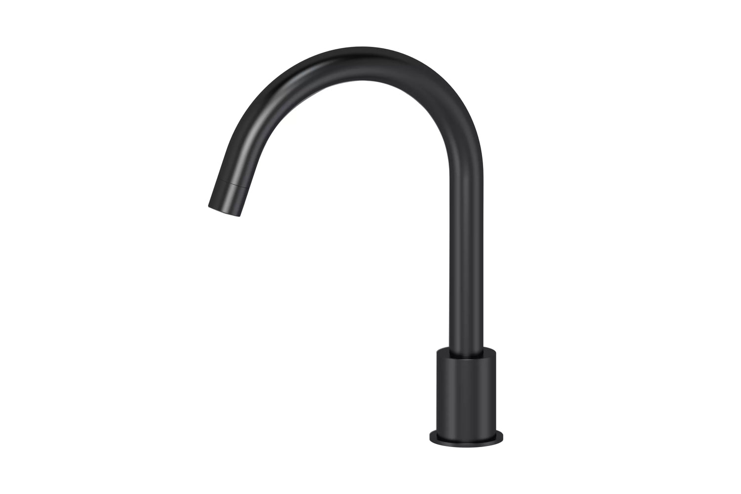 Round - Matte Black Hob Mounted Swivel Spout