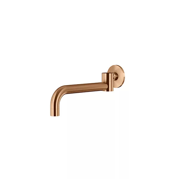 Round - Lustre Bronze 250mm Curved Swivel Wall Spout