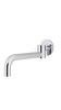 Round - Polished Chrome 250mm Curved Swivel Wall Spout