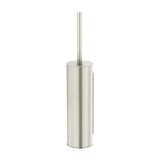 Round - Brushed Nickel Toilet Brush and Holder