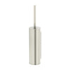 Round - Brushed Nickel Toilet Brush and Holder