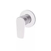 Round - Polished Chrome Wall Mixer Finishing Kit w Paddle Handle