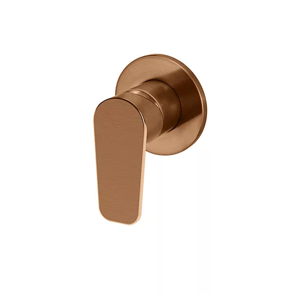 Round - Lustre Bronze Wall Mixer Finishing Kit w Paddle Handle