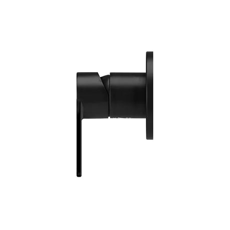 Round - Matte Black Wall Mixer Finishing Kit w Paddle Handle
