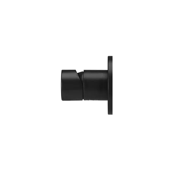 Round - Matte Black Wall Mixer Finishing Kit w Pinless Handle