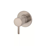 Round - Champagne Wall Mixer Finishing Kit w Short Pin Handle