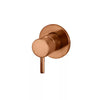 Round - Lustre Bronze Wall Mixer Finishing Kit w Short Pin Handle