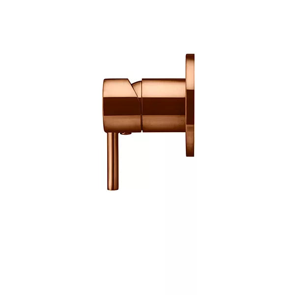 Round - Lustre Bronze Wall Mixer Finishing Kit w Short Pin Handle