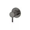 Round - Shadow Gunmetal Wall Mixer Finishing Kit w Short Pin Handle