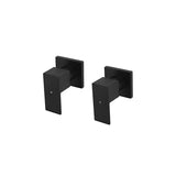Square - Matte Black Quarter Turn Wall Top Assemblies