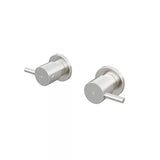 Round - Brushed Nickel Quarter Turn Wall Top Assemblies
