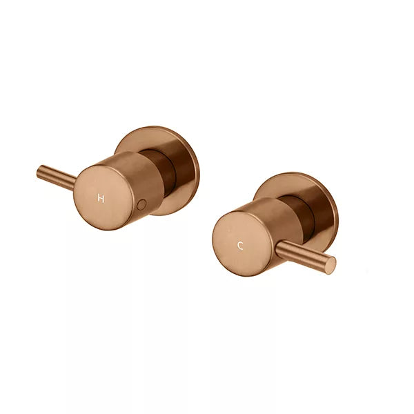 Round - Lustre Bronze Quarter Turn Wall Top Assemblies