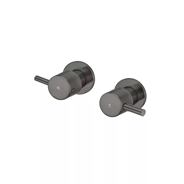 Round - Shadow Gunmetal Quarter Turn Wall Top Assemblies