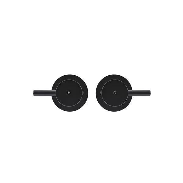 Round - Matte Black Quarter Turn Wall Top Assemblies