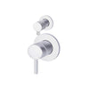 Round - Polished Chrome Wall Mixer w Diverter Finishing Kit