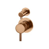 Round - Lustre Bronze Wall Mixer w Diverter Finishing Kit