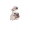 Round - Champagne Wall Mixer w Diverter Finishing Kit w Pinless Handle