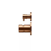 Round - Lustre Bronze Wall Mixer w Diverter Finishing Kit w Pinless Handle