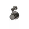 Round - Shadow Gunmetal Wall Mixer w Diverter Finishing Kit w Pinless Handle