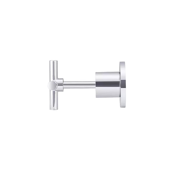 Round - Polished Chrome Cross Handle Jumper Valve Wall Top Assemblies