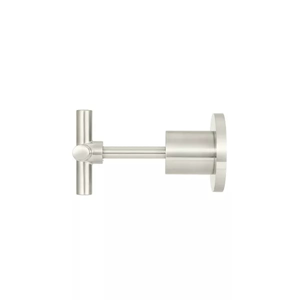 Round - Brushed Nickel Cross Handle Jumper Valve Wall Top Assemblies