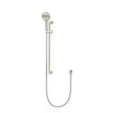 Round - Brushed Nickel Three Function Hand Shower on Sliding Rail