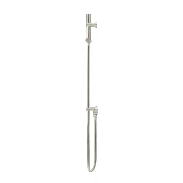 Round - Brushed Nickel Hand Shower on Sliding Rail