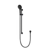 Round - Matte Black Three Function Hand Shower on Sliding Rail
