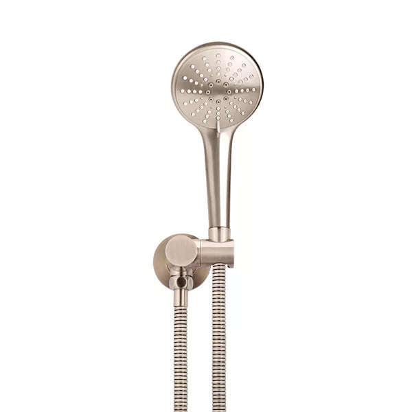 Round - Champagne Hand Shower on Swivel Bracket