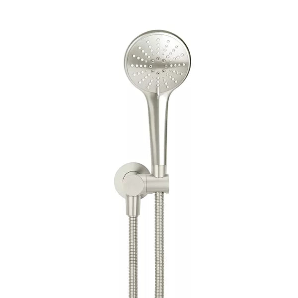 Round - Brushed Nickel Hand Shower on Swivel Bracket
