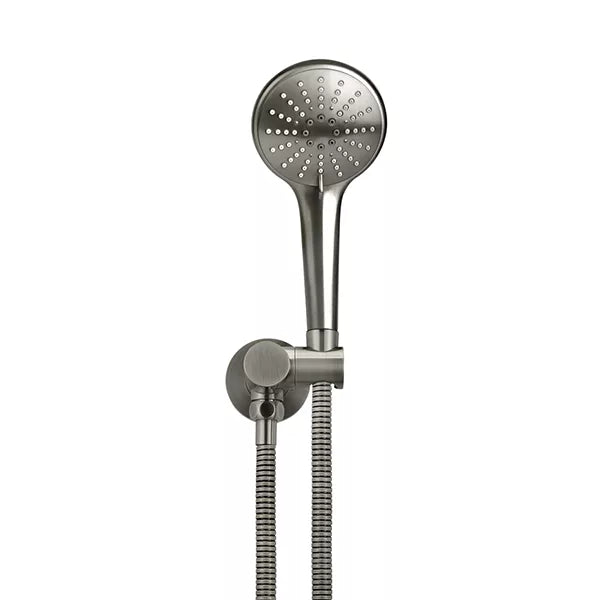 Round - Shadow Gunmetal Hand Shower on Swivel Bracket