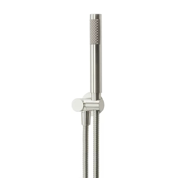Round - Brushed Nickel Three Function Hand Shower on Swivel Bracket